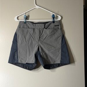 Macpac Women's Gray and Dark Blue Athletic Shorts